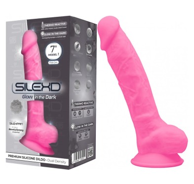 silikonowe różowe dildo z mocną przyssawką 17,5 cm